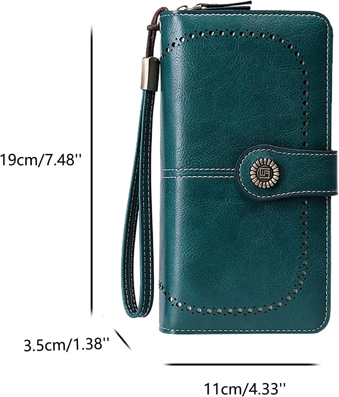 Rfid Wallet Women,Leather Wristlet Wallets for Women,Bifold Rfid Blocking Large Capacity Zip Around Clutch Purses Credit Card Holder,Travel Wallet for Girls Mom Women Ladies
