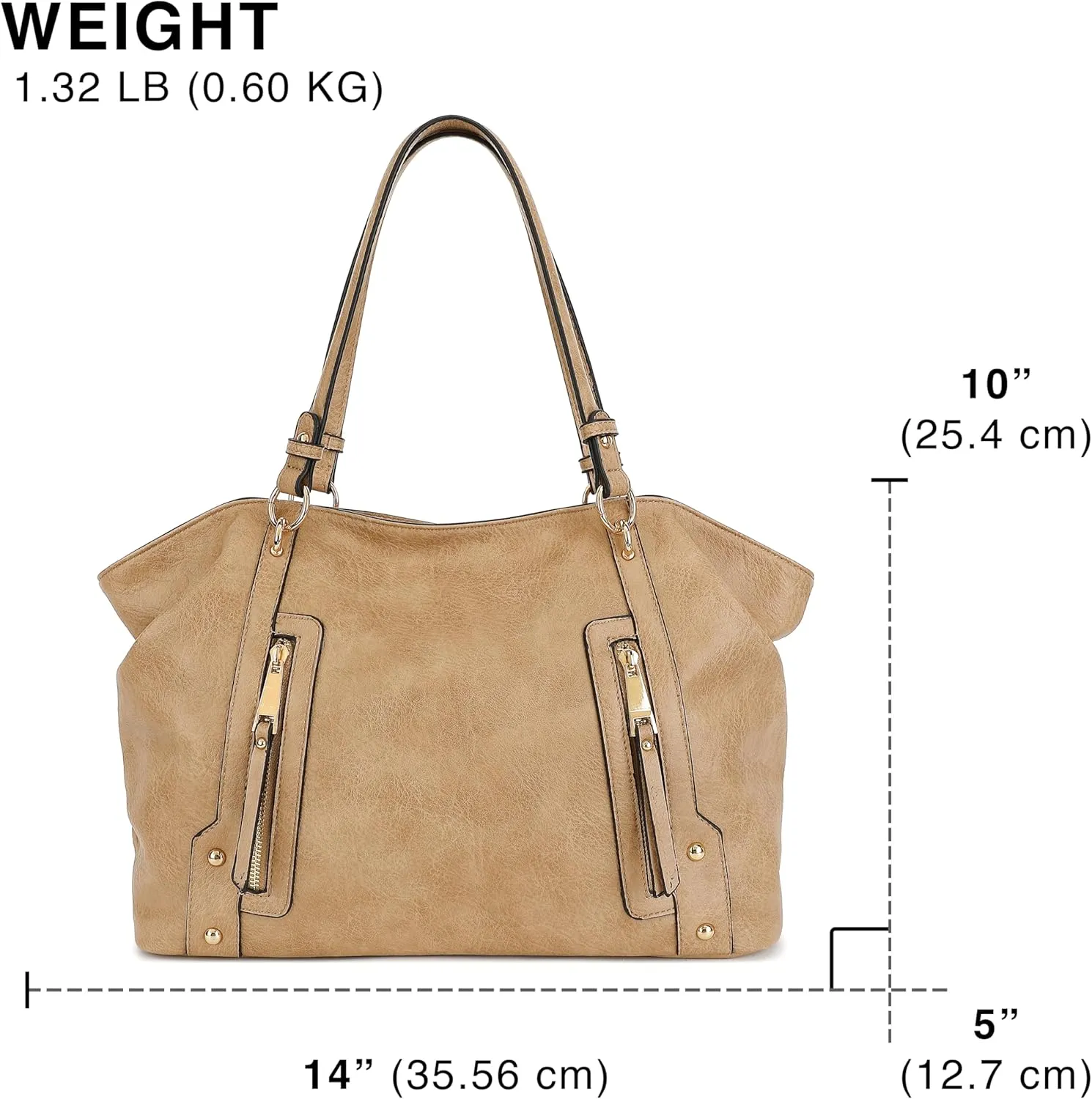 Scarleton Purses for Women, Top Handle Hobo Tote Bag, Faux Leather Satchel Shoulder Bag Large, H1476