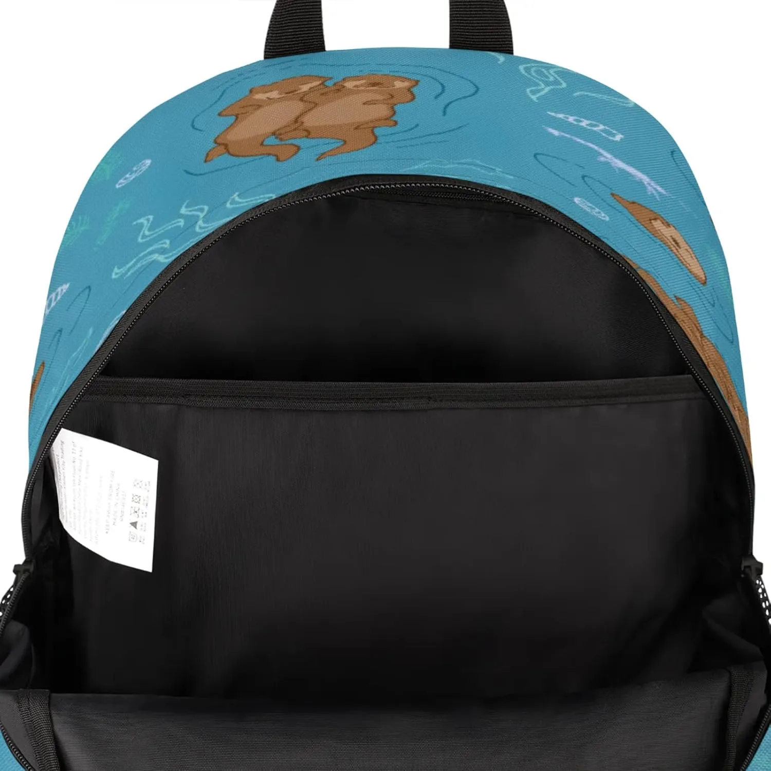 School Backpack for Men Women, Laptop Backpack Bookbag for Kids Students College Business Travel with Chest Strap 16.7 Inch(Sea Otters)