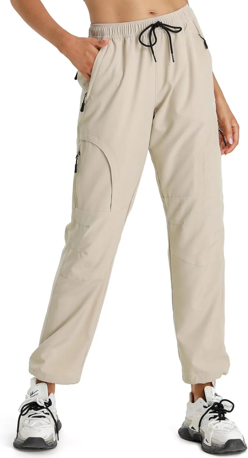 Seamaid Women's Hiking Pants Quick Dry Lightweight Water Resistant Cargo Pants with Zipper Pockets Travel Outdoor