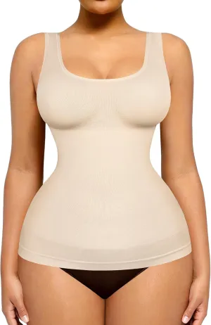 SHAPELLX Shapewear Tank Tops for Women Tummy Control Seamless Compression Body Shaper 2-Way Slim Camisole