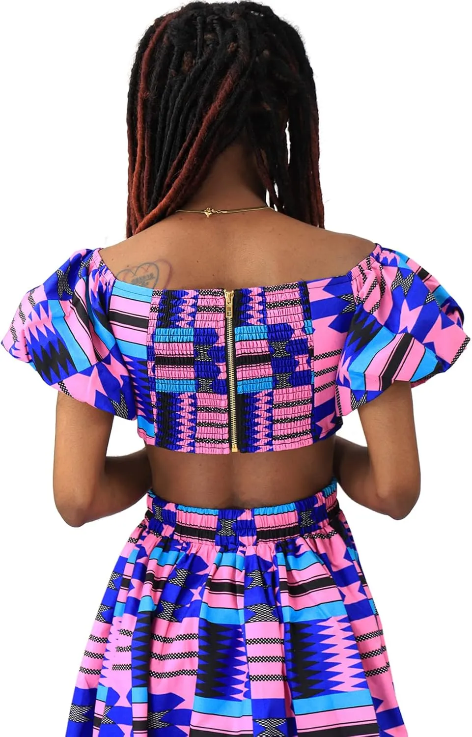 SHENBOLEN Women African Print Skirt and Top Ankara Maxi Skirts 2 Piece Set Sexy Party Outfits