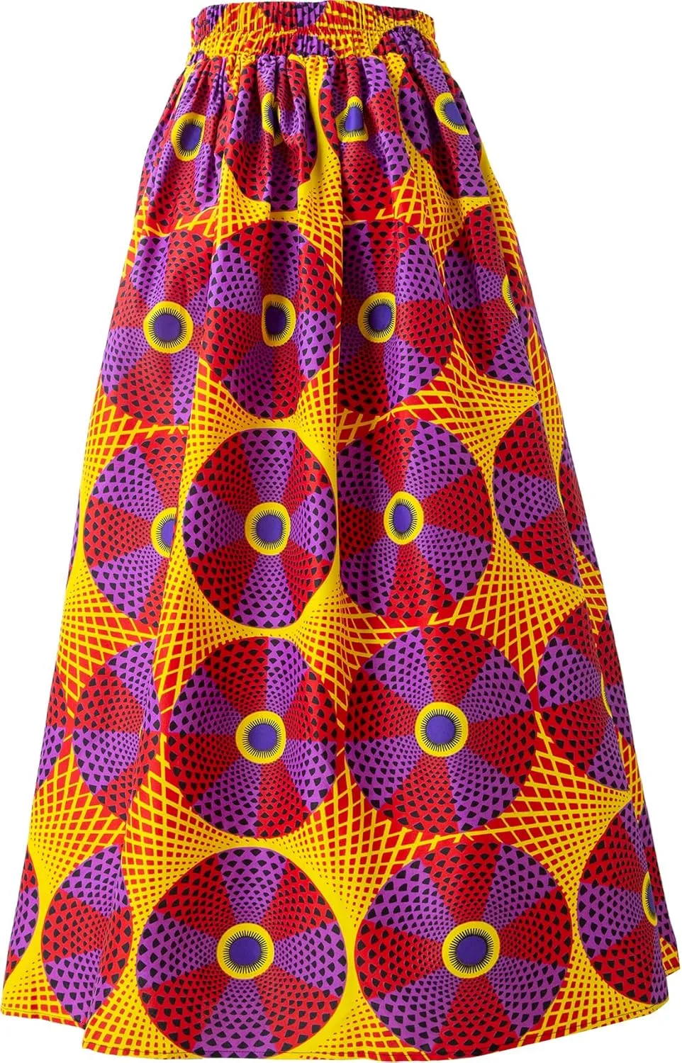 SHENBOLEN Women African Print Skirt Ankara Maxi Skirt Dashiki Skirt