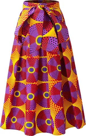 SHENBOLEN Women African Print Skirt Ankara Maxi Skirt Dashiki Skirt