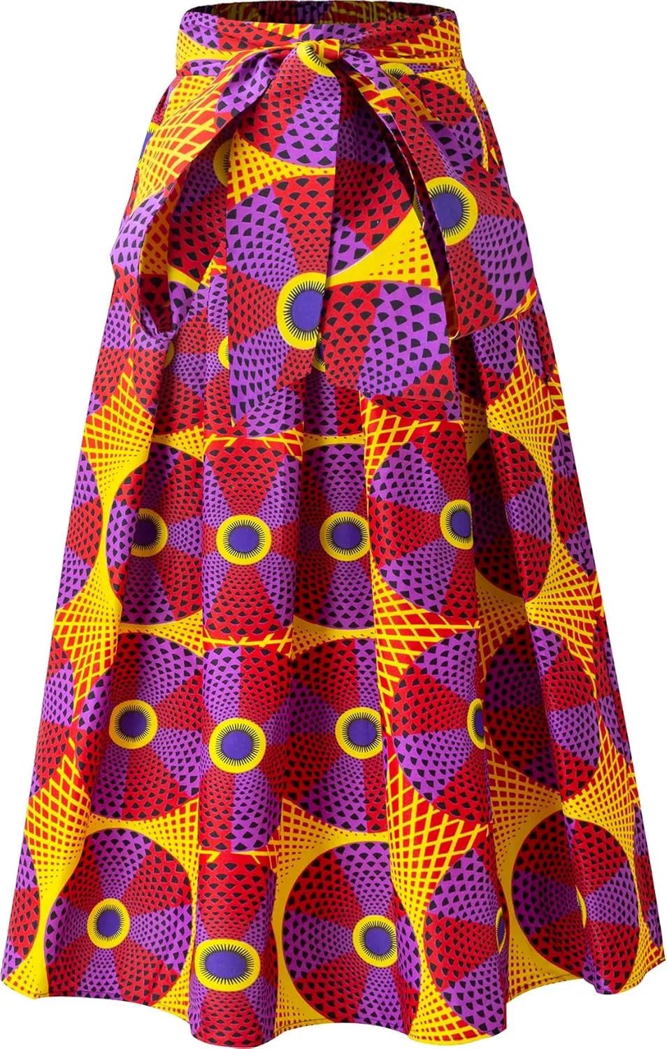 SHENBOLEN Women African Print Skirt Ankara Maxi Skirt Dashiki Skirt