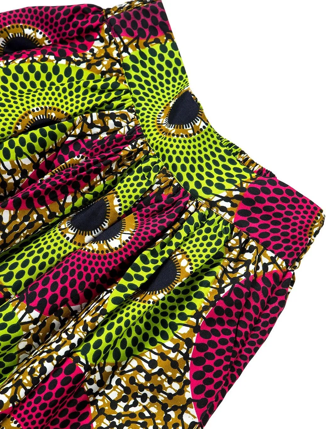 SHENBOLEN Women African Traditional Costume Ankara Print Skirt Dashiki Long Skirts