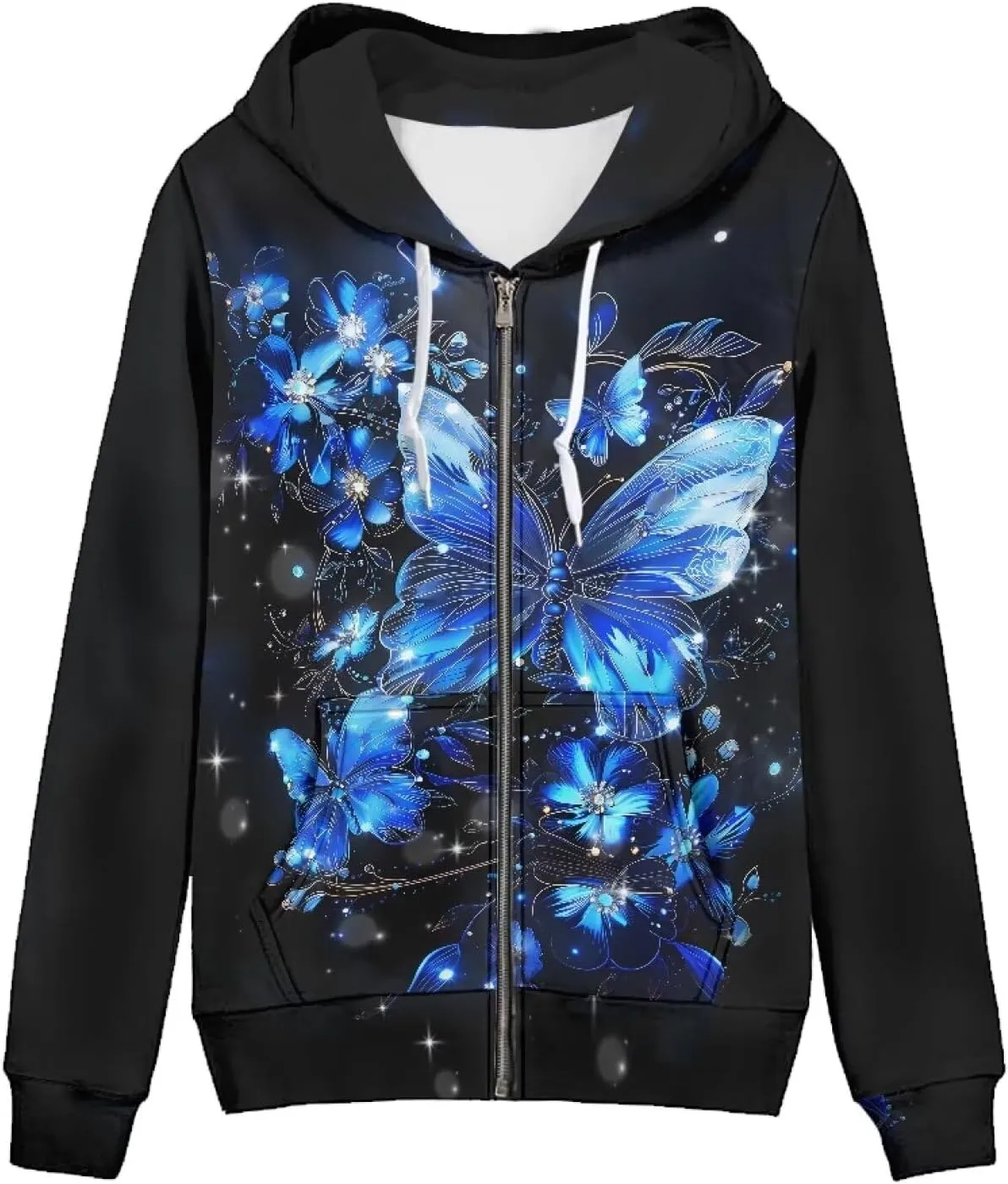 Showudesigns Women's Clothing Zip Up Hoodies XS-5XL Fashion Sweatshirts Clothes Fall Pullover Tops