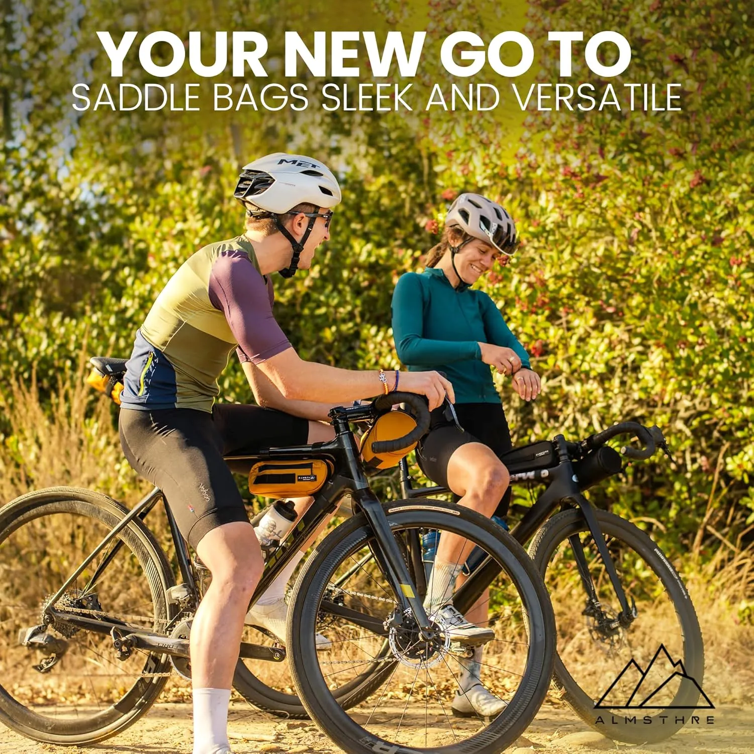 Signature Bike Saddle Bag  California Gold | 0.5L Bike Seat Bag (3" x 5.25" x 2") | Water-Resistant Ripstop, Waterproof Zipper, Internal Pocket | Durable Under Seat Storage