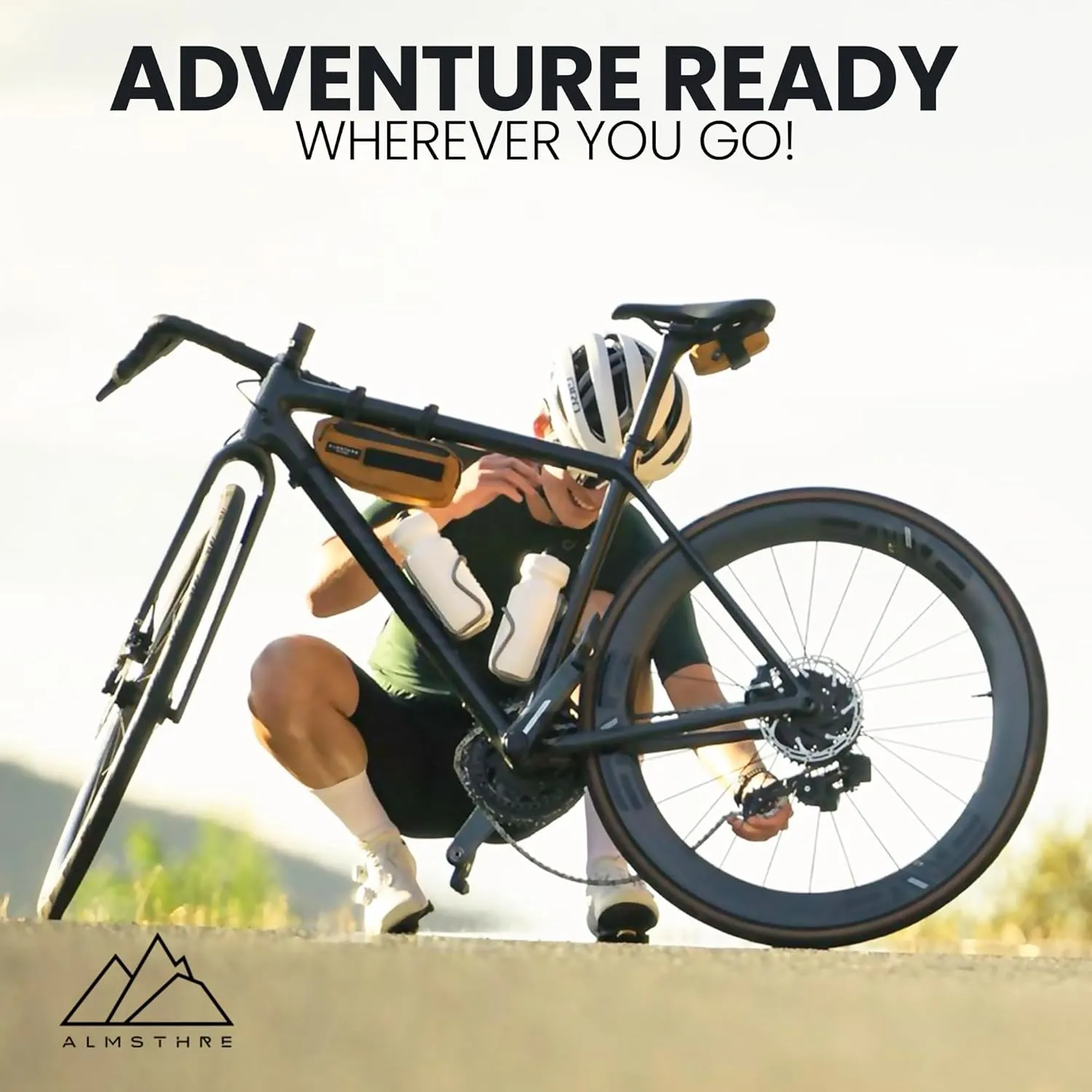 Signature Bike Saddle Bag  California Gold | 0.5L Bike Seat Bag (3" x 5.25" x 2") | Water-Resistant Ripstop, Waterproof Zipper, Internal Pocket | Durable Under Seat Storage
