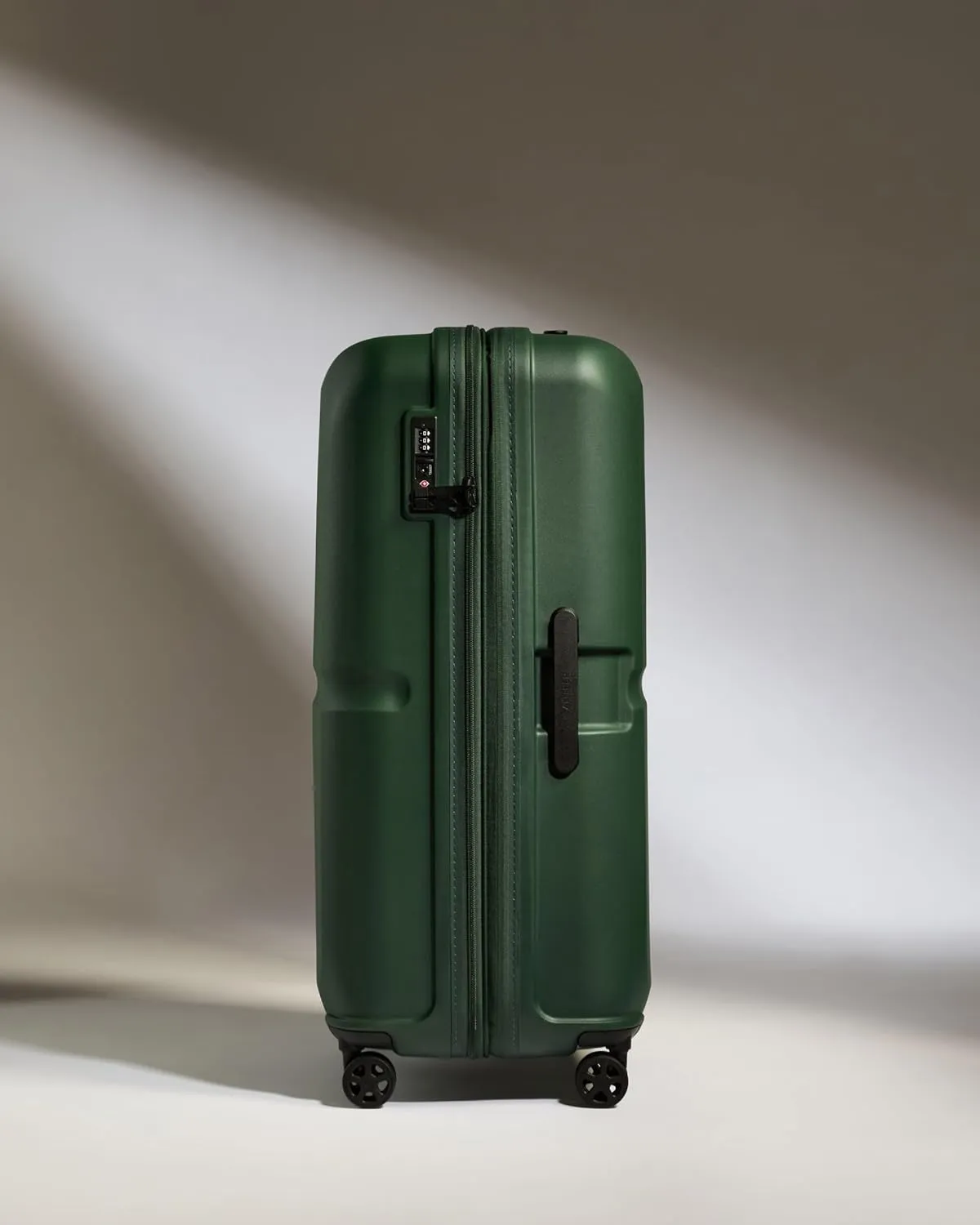 Single Stripe Hardside Luggage 32 Inch Large Suitcase - Durable, Lightweight & Expandable, 4 Spinner Wheels - Adjustable Handle, TSA Lock - Green