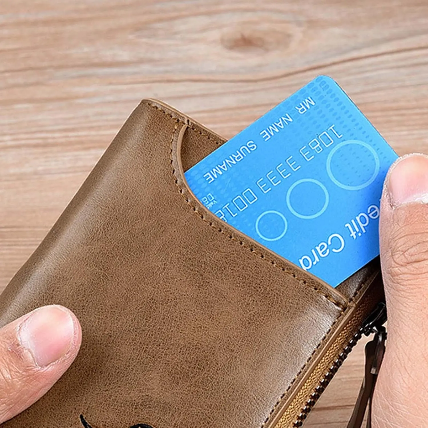 Small Wallet for Women Genuine Leather Bifold Compact RFID Blocking Wristlet Western Wallet Boho Aztec Credit Card Holder for Women