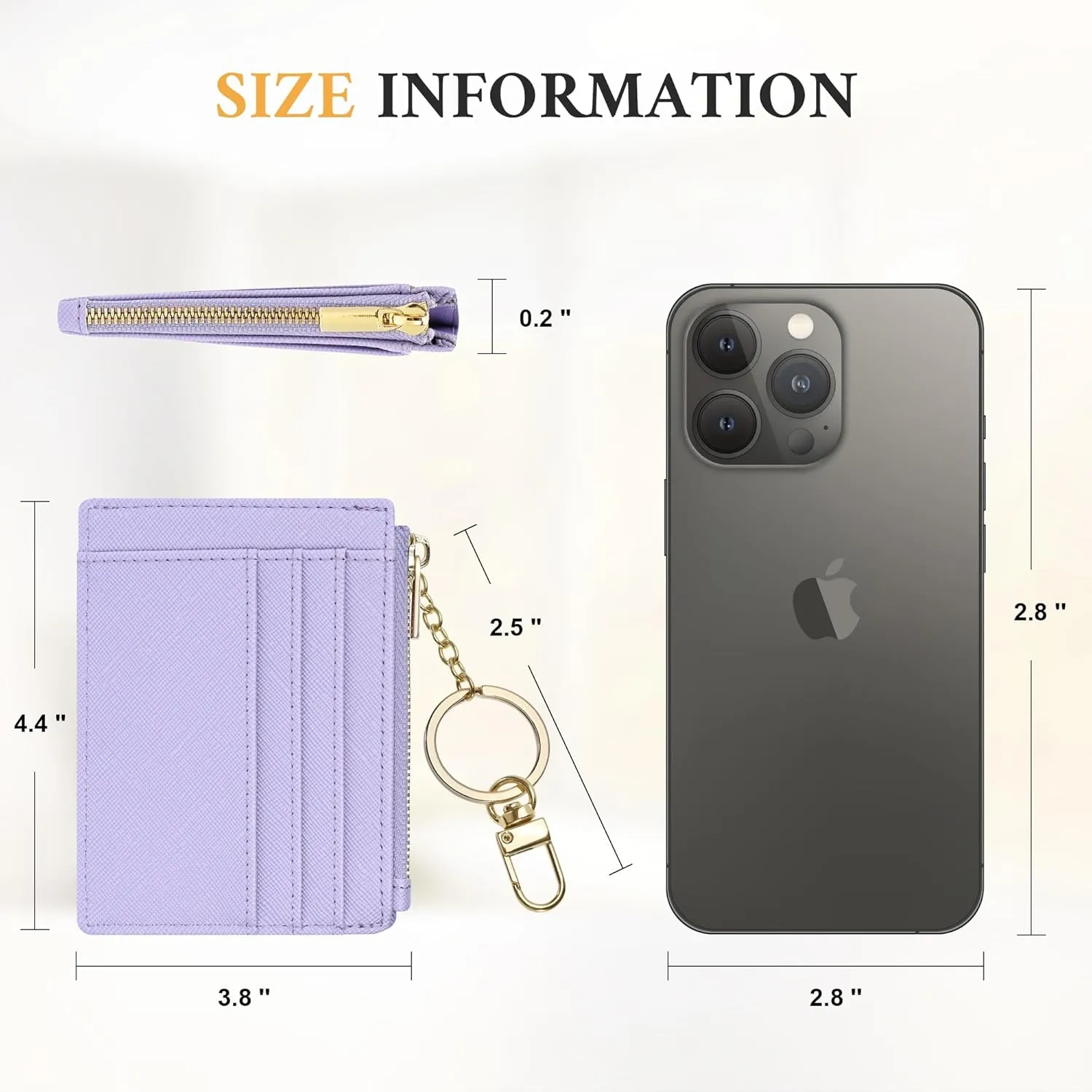 Sodsay Card Case Slim Front Pocket Wallet for Women Credit Card Holder with Keychain