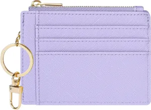 Sodsay Card Case Slim Front Pocket Wallet for Women Credit Card Holder with Keychain