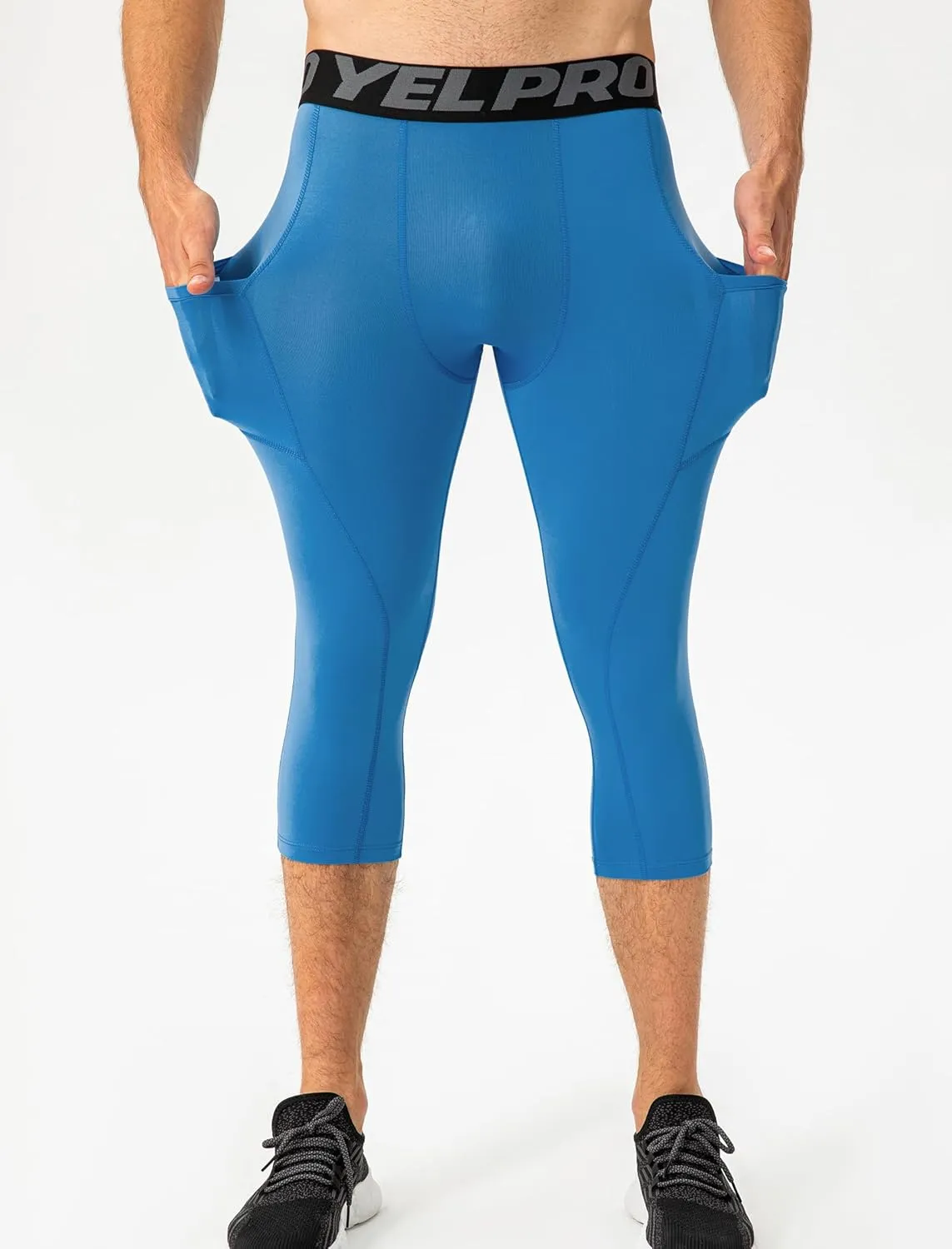 SPVISE 1 or 3 Pack 3/4 Compression Pants Men Athletic Gym Capri Leggings Running Tights Dry Fit Basketball Sports Base Layer