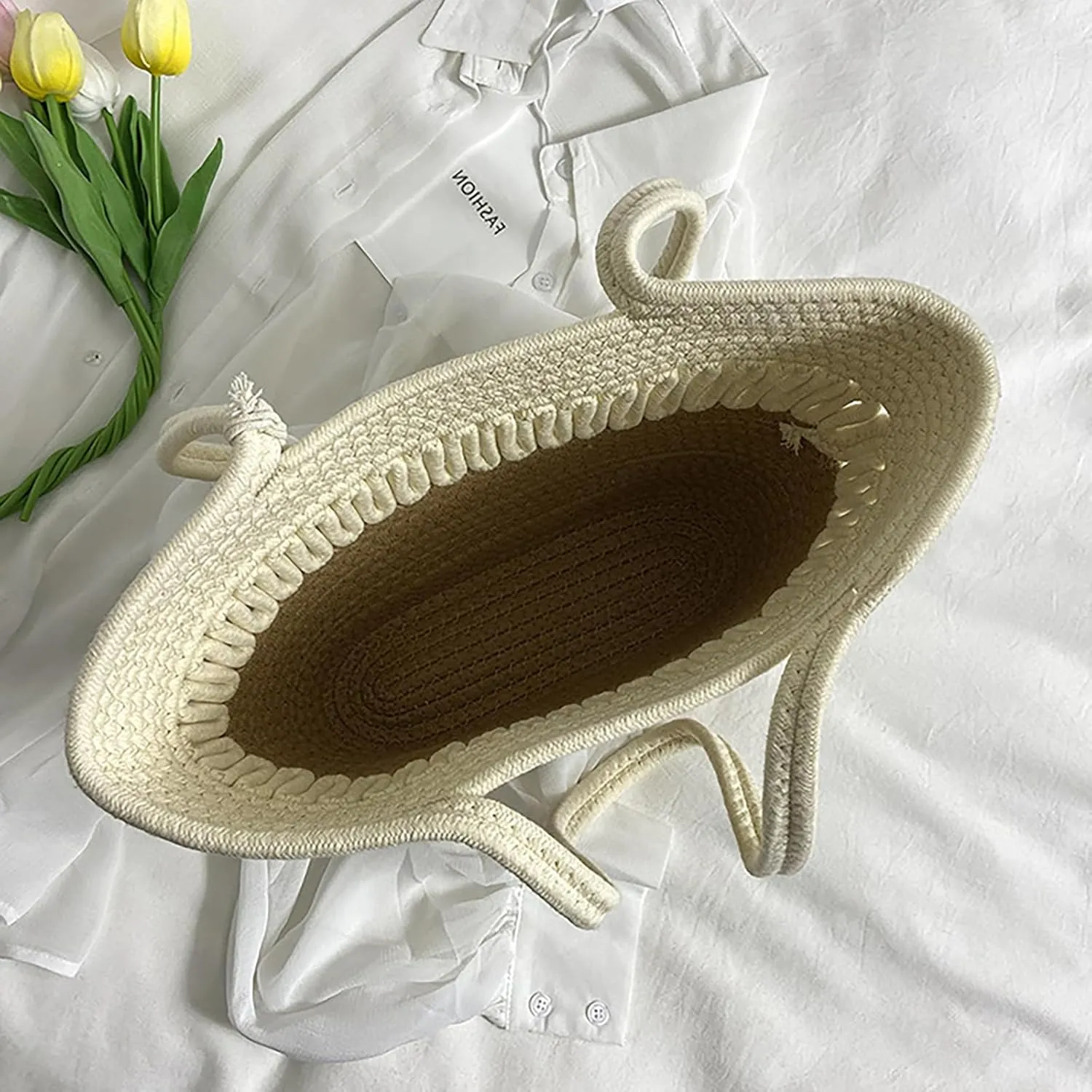 Straw Woven Shoulder Bags for Summer Woven Tote Bag Crochet Handbag Handmade Bag