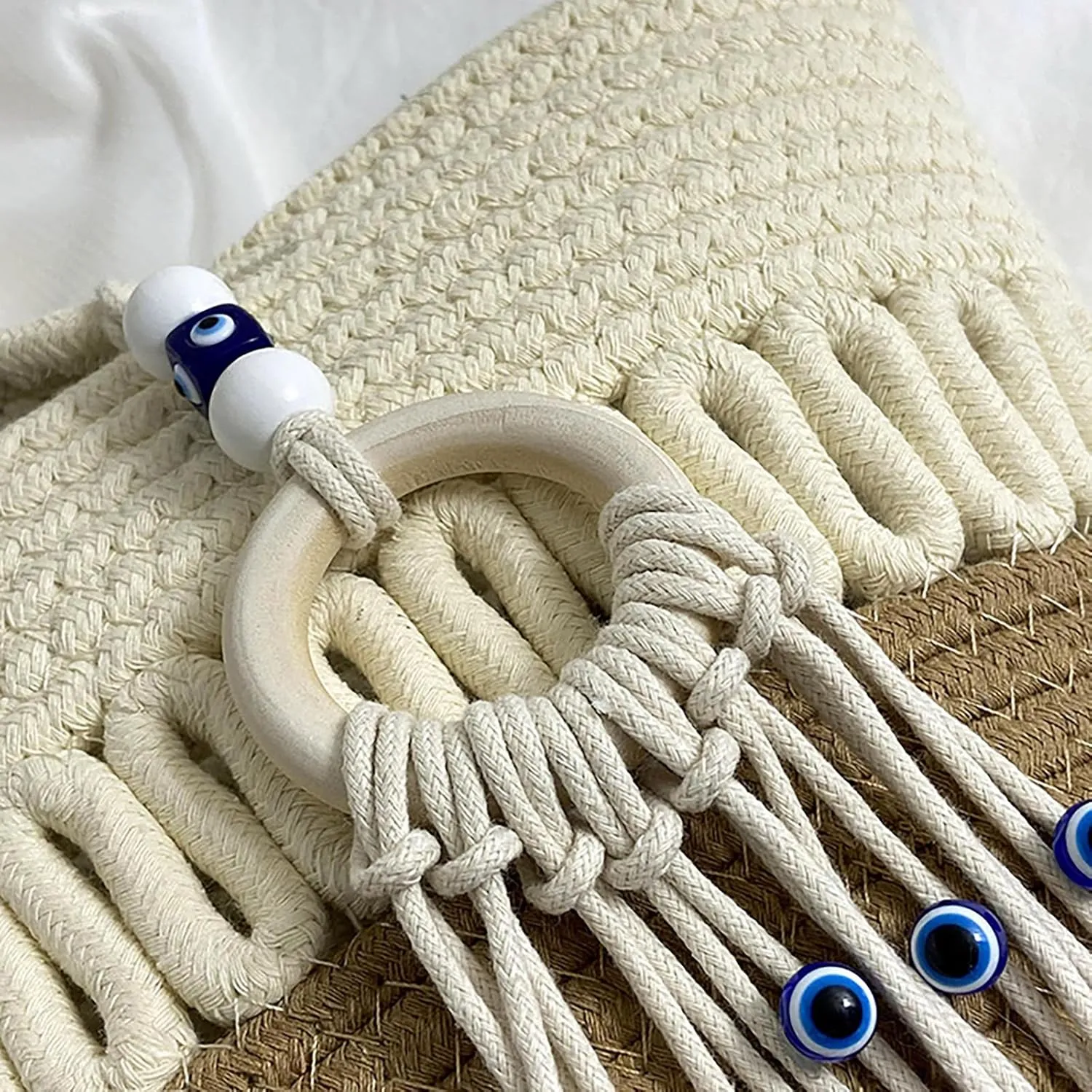 Straw Woven Shoulder Bags for Summer Woven Tote Bag Crochet Handbag Handmade Bag