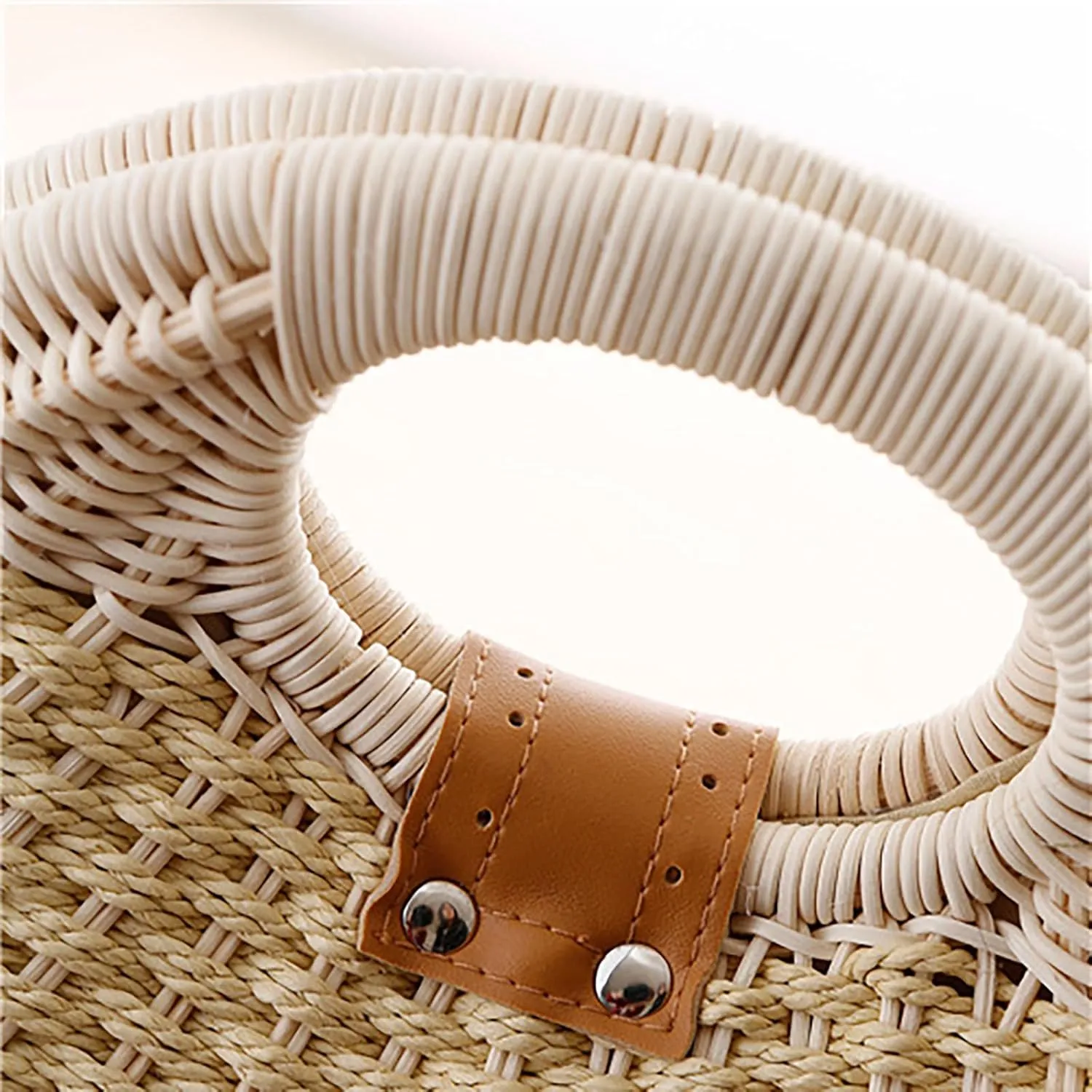 Straw Woven Tote Bag for Summer Woven Crossbody Bags Shoulder Bags Crochet Handbag Beach Spherical Bag