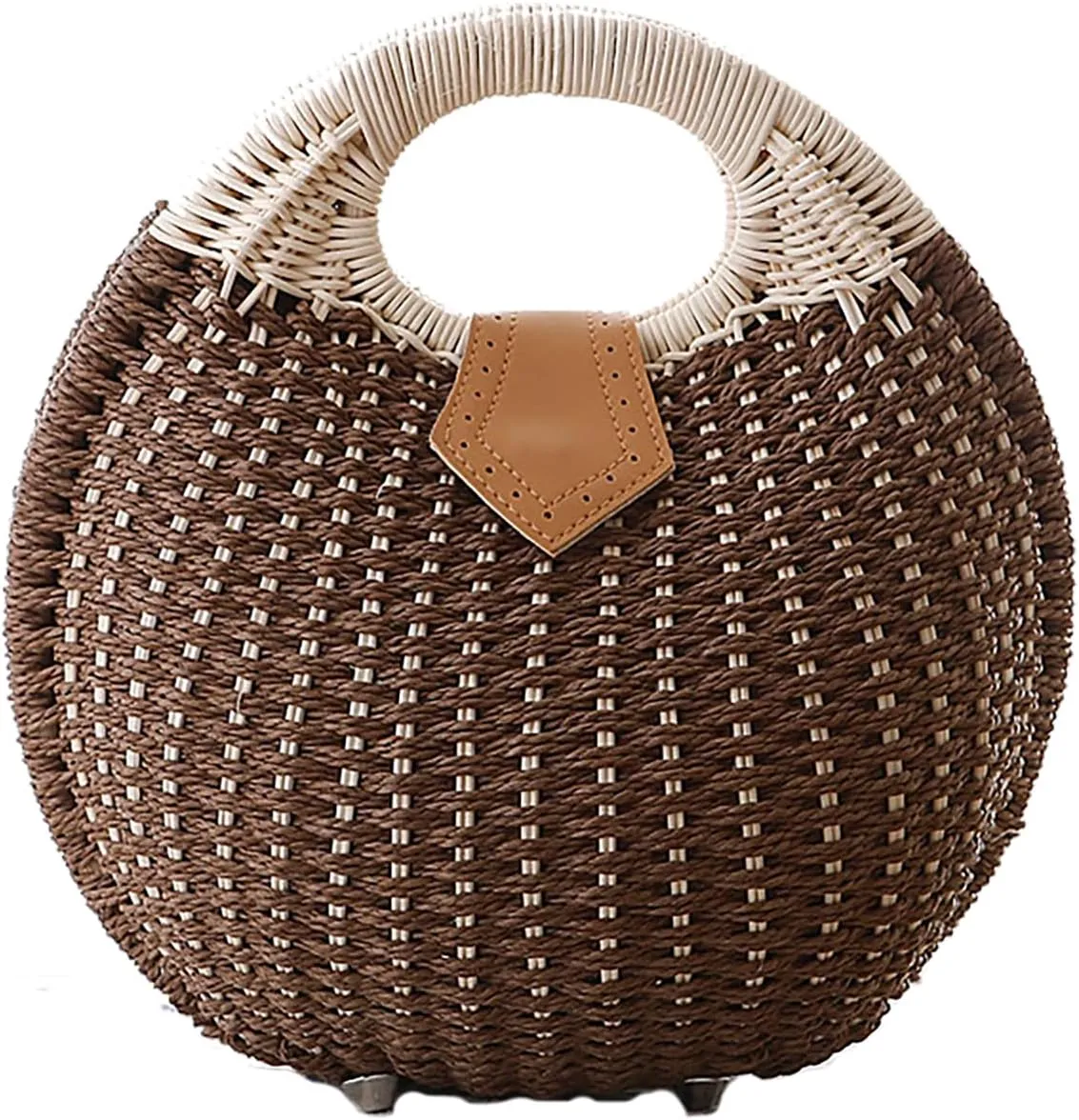 Straw Woven Tote Bag for Summer Woven Crossbody Bags Shoulder Bags Crochet Handbag Beach Spherical Bag