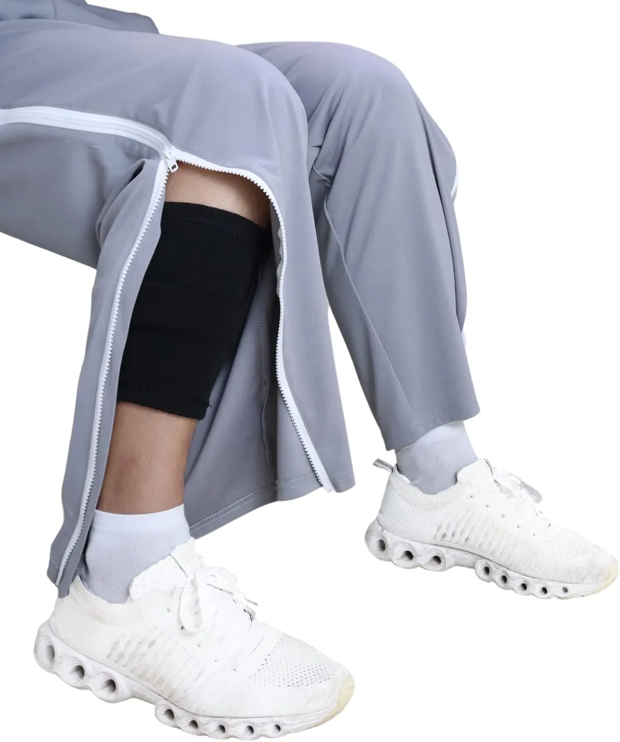 Tear Away Pants for Men Side Zipper Lightweight Pants Zip Leg Sweatpants Breakaway Post Surgery Recovery Zipper Pants