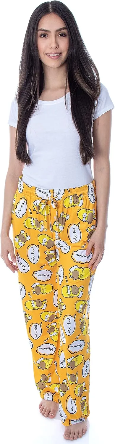 The Simpsons Men's Homer Simpson Bubble Thoughts Adult Loungewear Sleep Pajama Pants