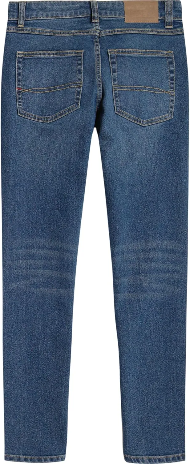 Tommy Hilfiger Boys 5-Pocket Stretch Skinny Fit Denim Jean, Zipper Fly & Button Closure
