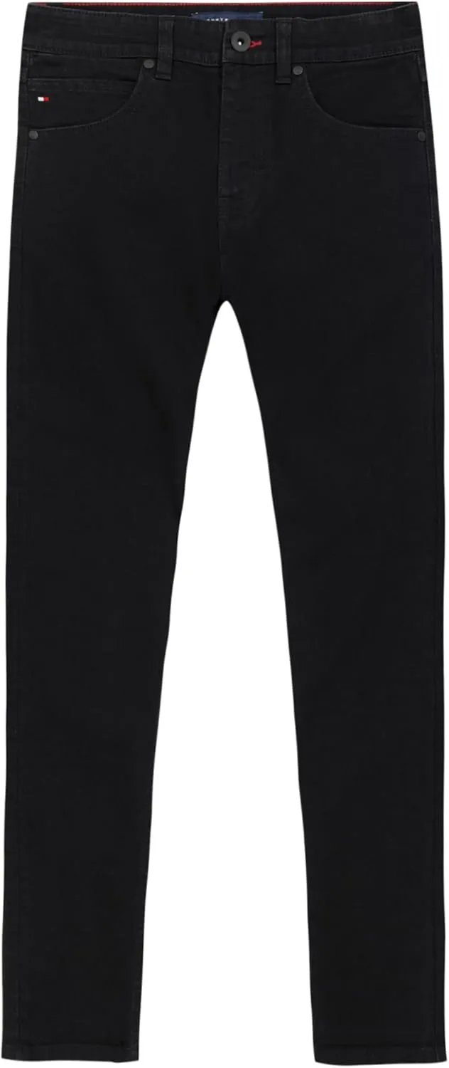 Tommy Hilfiger Boys 5-Pocket Stretch Skinny Fit Denim Jean, Zipper Fly & Button Closure