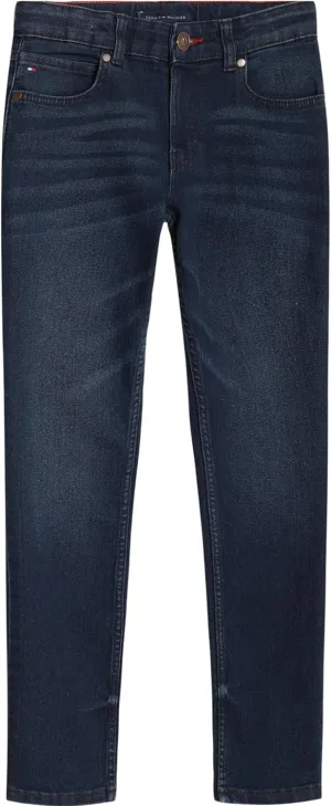 Tommy Hilfiger Boys 5-Pocket Stretch Skinny Fit Denim Jean, Zipper Fly & Button Closure