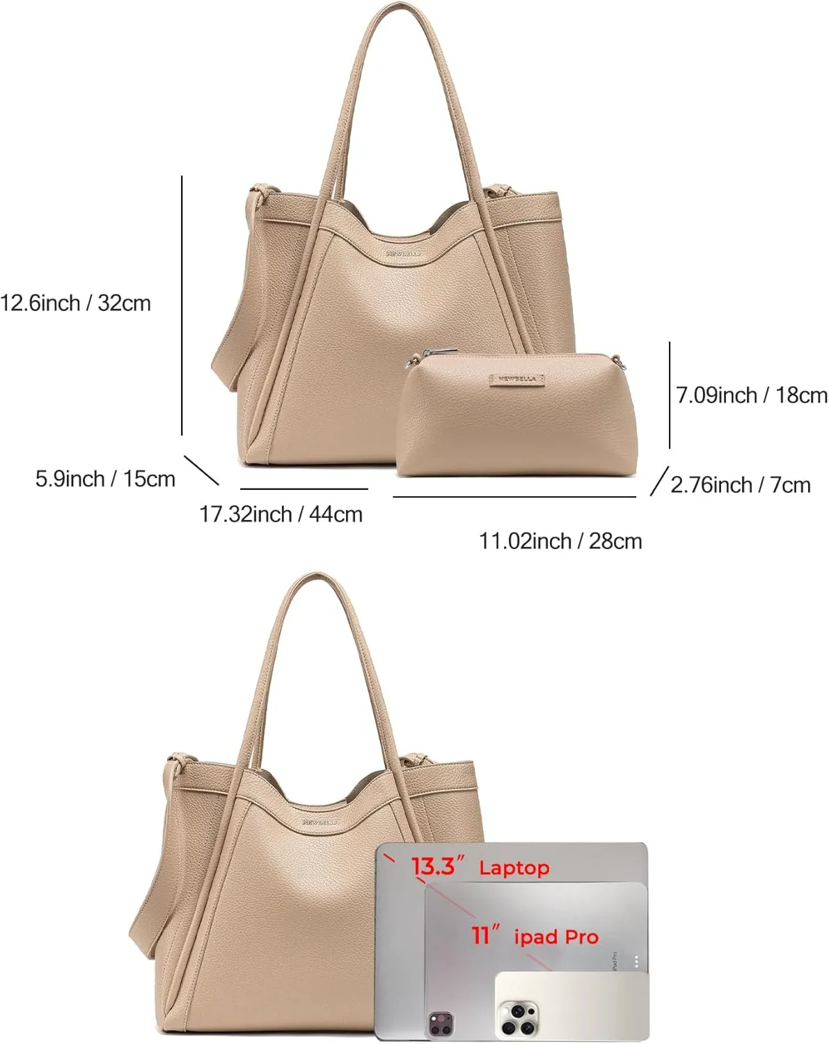 Tote Bag for Women Vegan Leather Shoulder Purse Weekender Bag Shopper Handbag