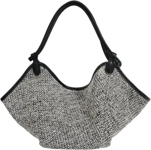 Trendy Woven Shoulder Bags for Women Large Vegan Leather Tote Crossbody Purse Dumpling Satchel Slouchy Handbags