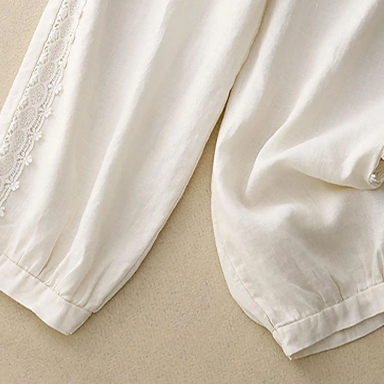 TUNUSKAT Womens Linen Wide Leg Capris Summer Lounge Beach Cotton Capri Pants High Waist Flowy Crop Trousers Vacation Outfits