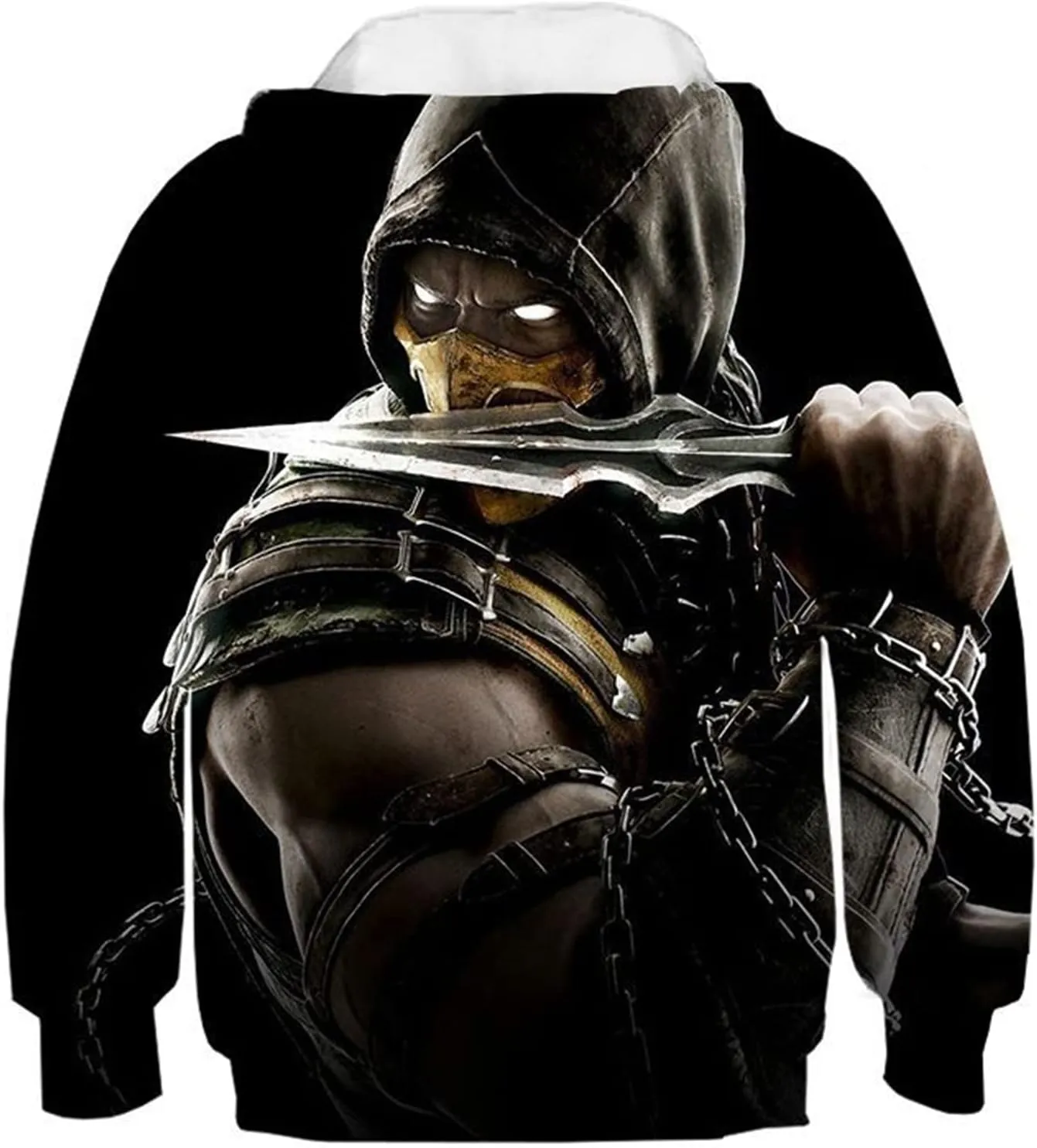 Unisex Casual Sweatshirts Realistic 3D Print Hoodies Boys Novelty Fleece Liner Pullover Tops