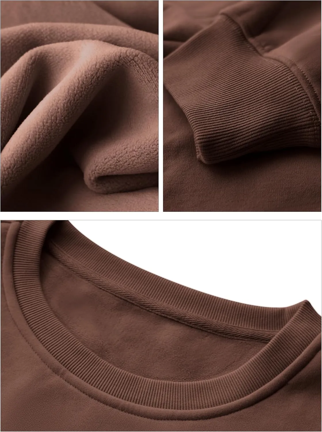 VIUTIL Womens Oversized Crewneck Sweatshirt Fleece Casual Loose Pullover Tops 2025 Winter Clothes