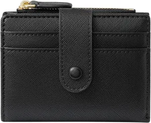 Wallets for Women Genuine Leather Credit Card Holder with RFID Blocking Large Capacity Wristlet Compact Wallet