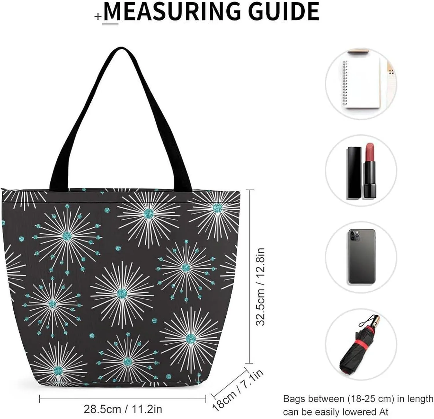 Watercolor Halloweens Pattern Hobo Handbags With Zipper Women's Tote Handbags