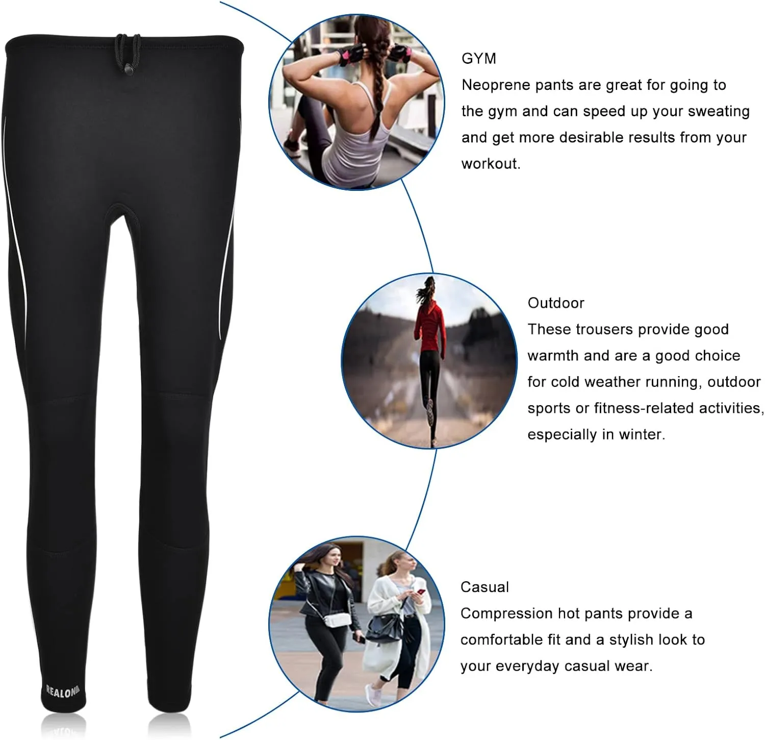 Wetsuit Pants Men Womens Wet Suits Swim Tights 3mm Neoprene Swimming Leggings 2mm Long Diving Surfing Kayak Pant Keep Warm for Workout Scuba Snorkeling Canoeing Water Sports