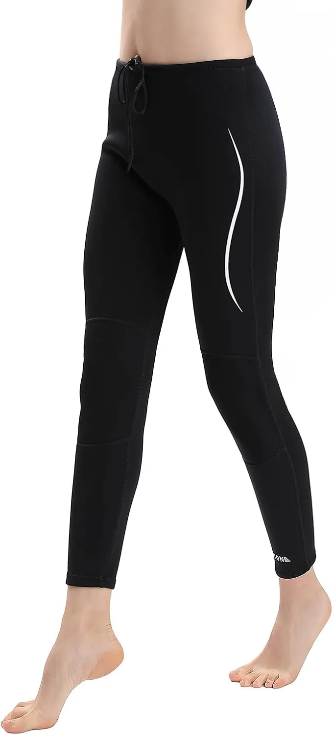 Wetsuit Pants Men Womens Wet Suits Swim Tights 3mm Neoprene Swimming Leggings 2mm Long Diving Surfing Kayak Pant Keep Warm for Workout Scuba Snorkeling Canoeing Water Sports