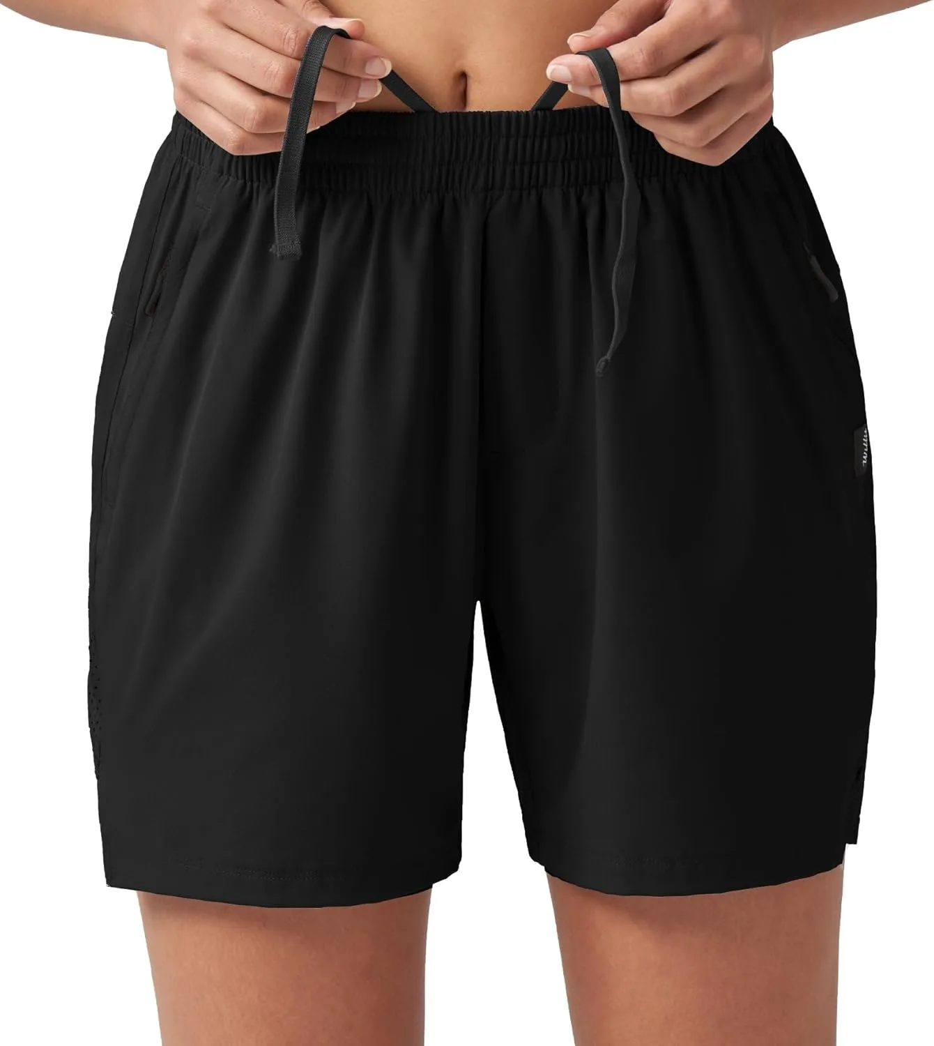 Willit Women's 5'' Hiking Athletic Shorts with Zipper Pockets Quick Dry for Running, Workout, Travel