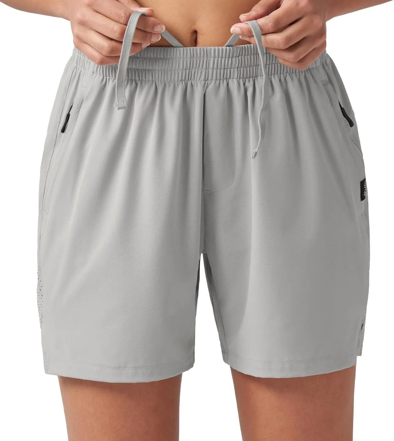 Willit Women's 5'' Hiking Athletic Shorts with Zipper Pockets Quick Dry for Running, Workout, Travel