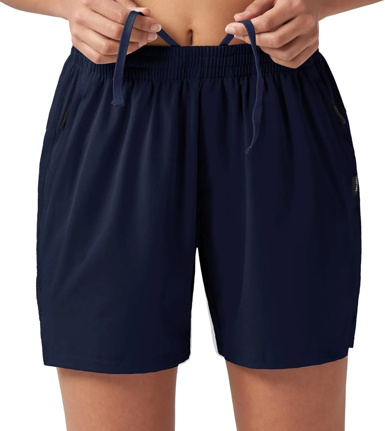Willit Women's 5'' Hiking Athletic Shorts with Zipper Pockets Quick Dry for Running, Workout, Travel