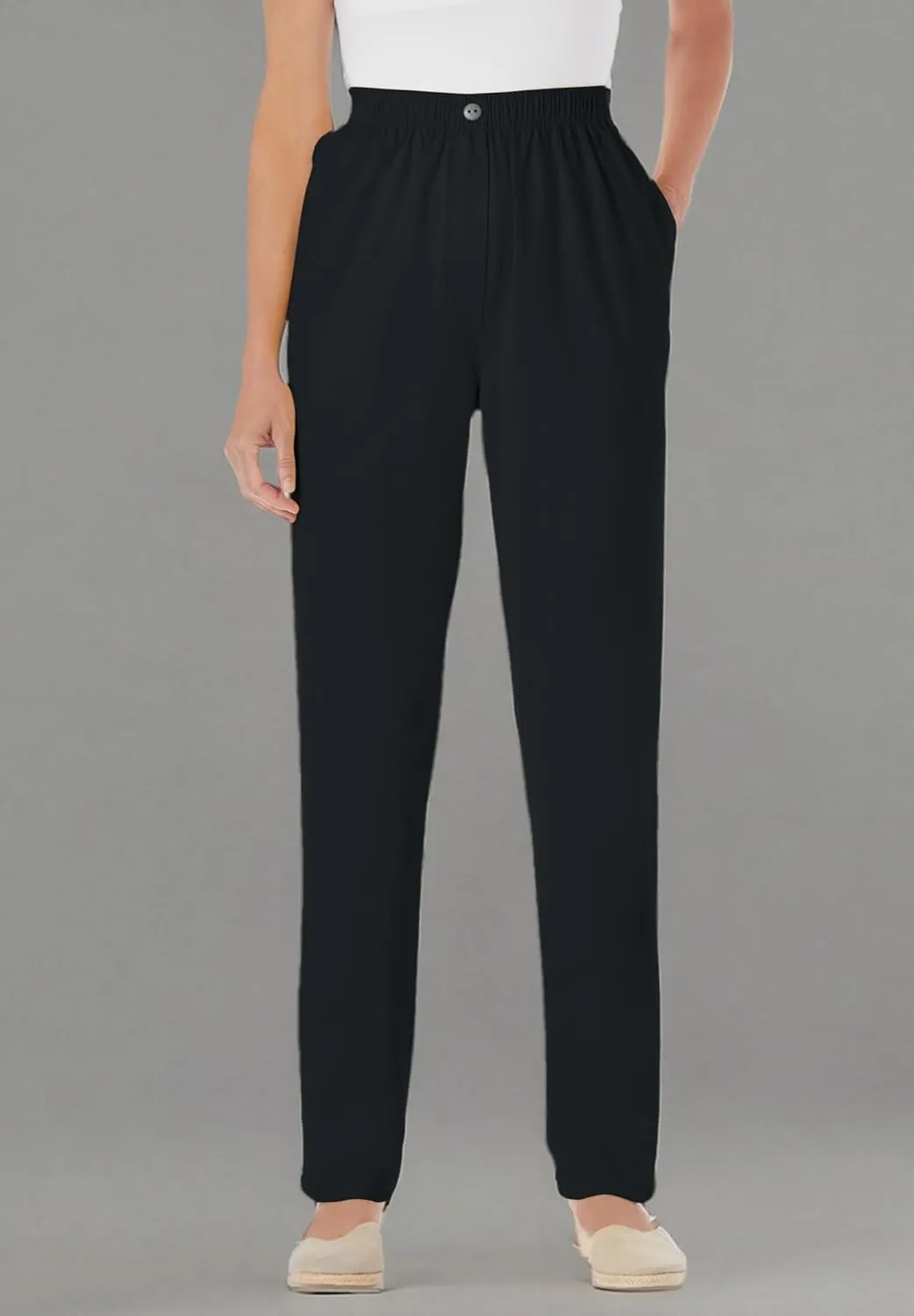 Woman Within Plus Size 7-Day Straight-Leg Elastic-Waist Denim Jean (Petite & Tall Available)