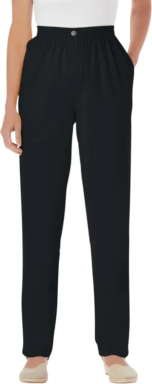 Woman Within Plus Size 7-Day Straight-Leg Elastic-Waist Denim Jean (Petite & Tall Available)