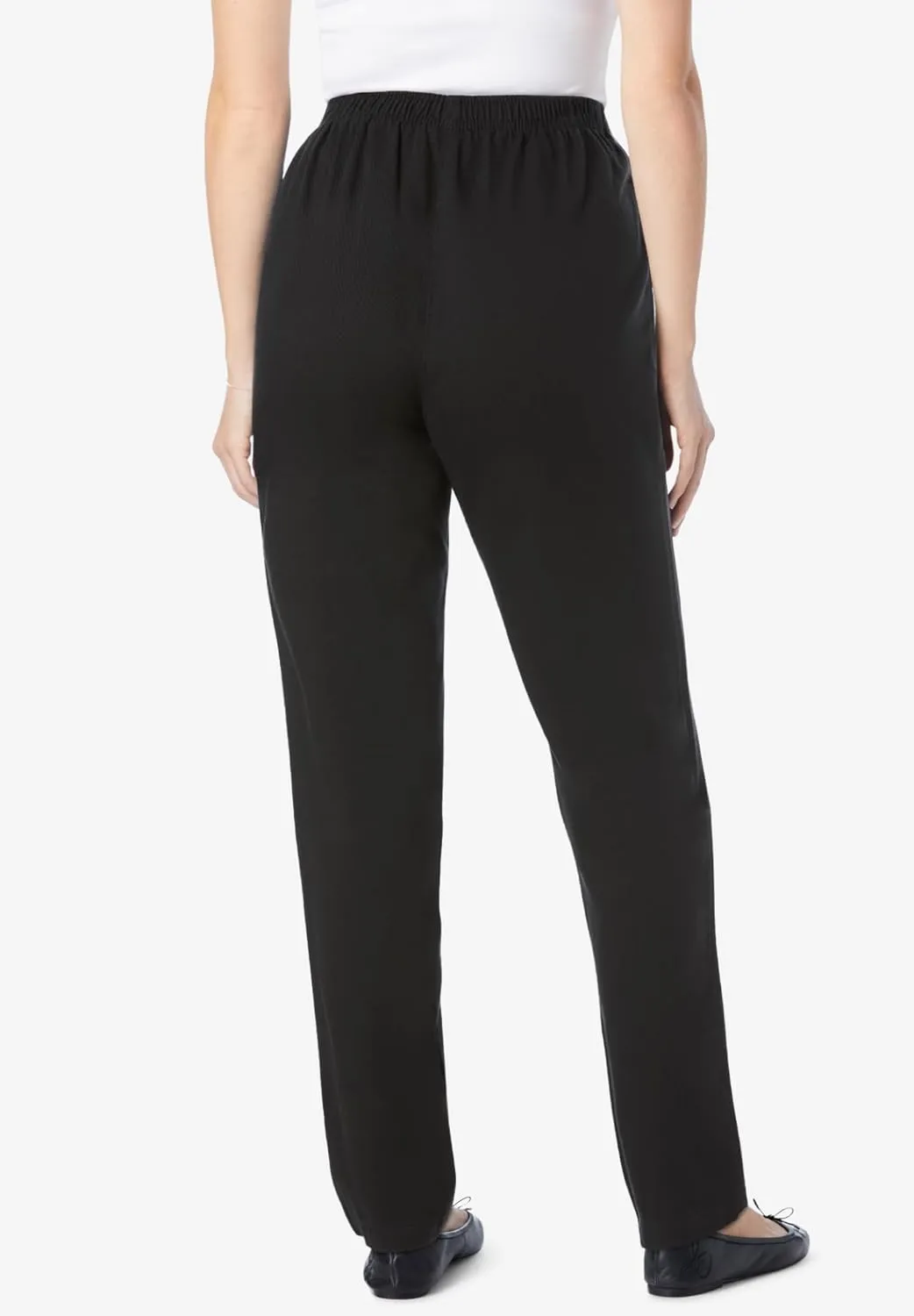 Woman Within Plus Size 7-Day Straight-Leg Elastic-Waist Denim Jean (Petite & Tall Available)