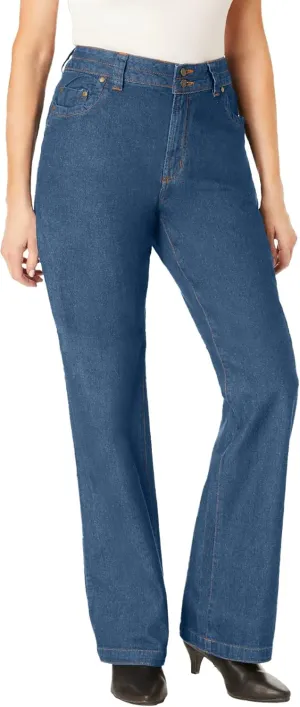 Woman Within Plus Size Perfect Cotton Wide-Leg Denim Jean