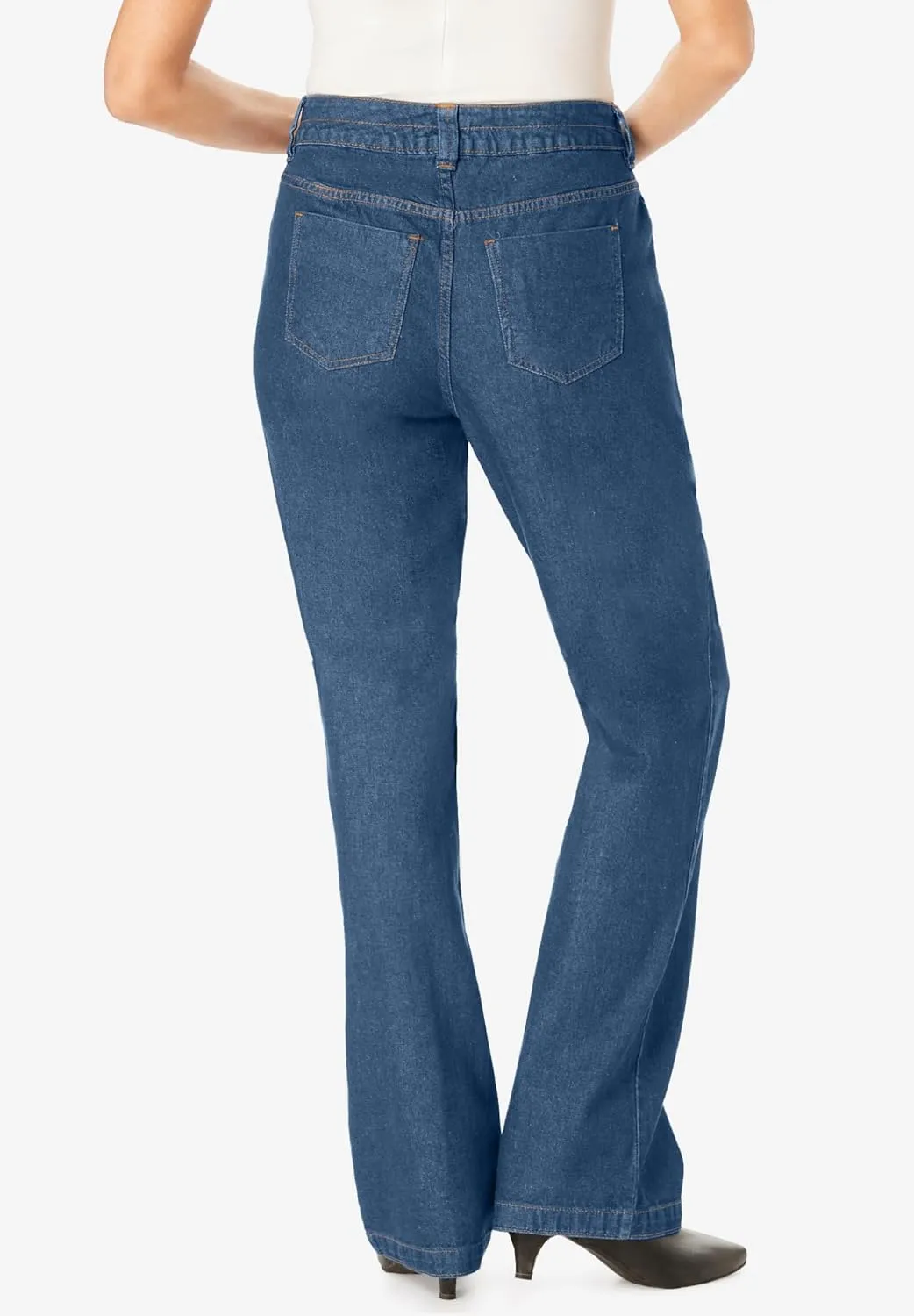 Woman Within Women's Plus Size Perfect Cotton Wide-Leg Denim Jean