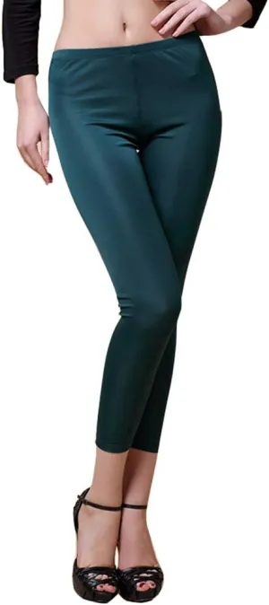 Women 100% Pure Silk Underwear Shirt Stretchy Legging Safety Wear Home Wear Cropped Pants