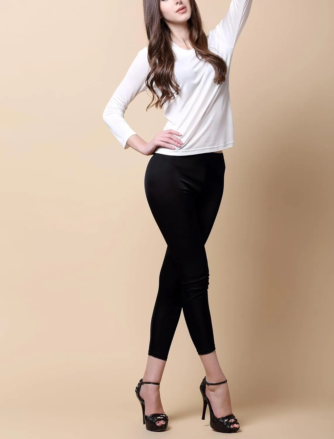 Women 100% Pure Silk Underwear Shirt Stretchy Legging Safety Wear Home Wear Cropped Pants