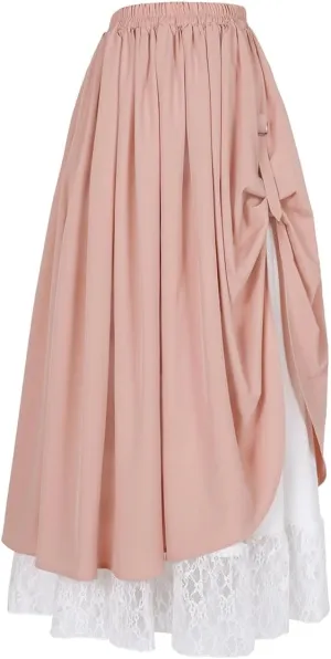 Women Medieval Skirt Renaissance Skirt Darkness Maxi Long Skirt Floor Length Skirts