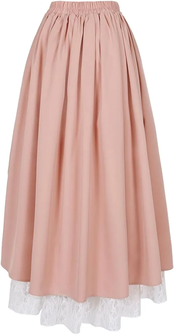Women Medieval Skirt Renaissance Skirt Darkness Maxi Long Skirt Floor Length Skirts