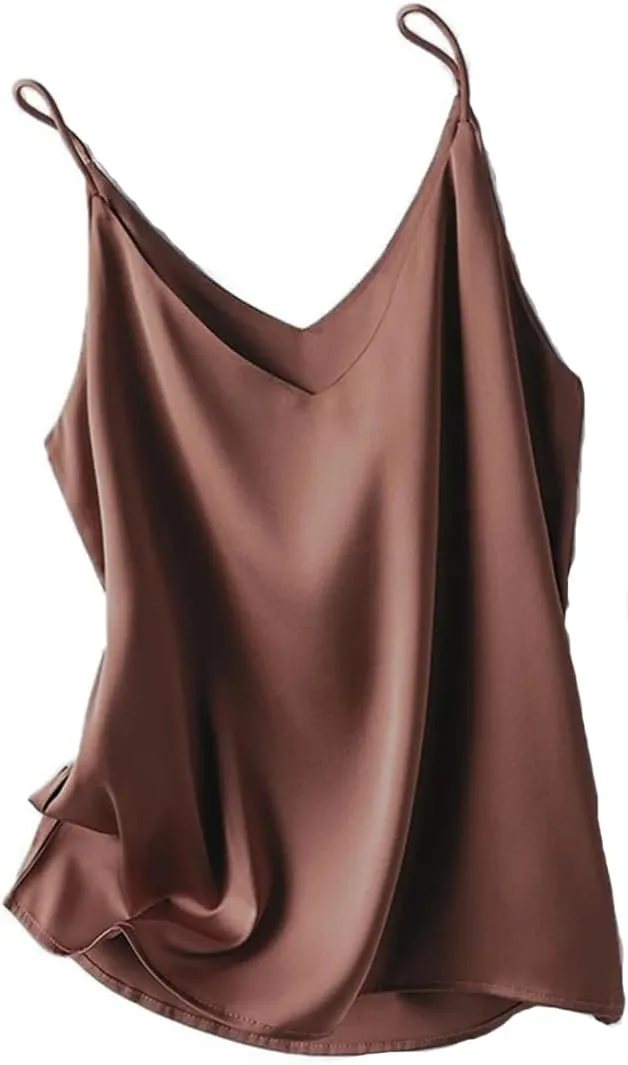 Women Summer Camisole Slim Vest Sexy Sleeveless V-Neck Tee Tank Solid Crop Tops