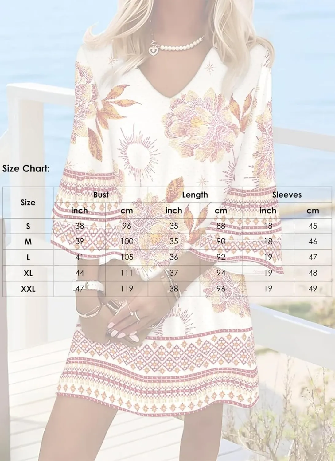 Womens 2025 Fashion Printed V-Neck Bubble Sleeve Dress Spring Summer Trendy Outfits